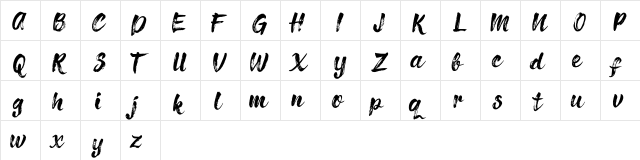 Richie Brusher Richie Brusher  glyph index