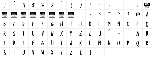 Olenber Regular  glyph index