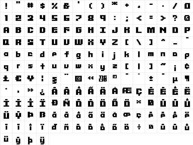 Librium Regular  glyph index