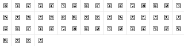 Herne Capitals Regular  glyph index