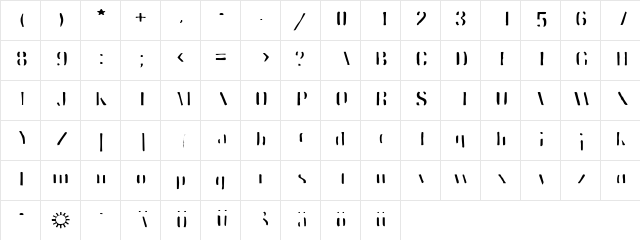 Gagamond Medium  glyph index