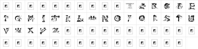 Vintage Erotique Regular  glyph index