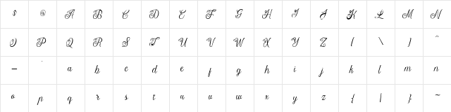 Letterline Demo Regular  glyph index
