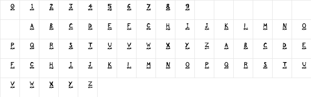World Leader Regular  glyph index