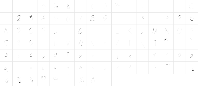DraftsmanLight Regular  glyph index