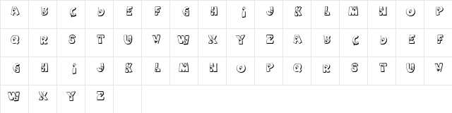 KR Summer Candy Regular  glyph index