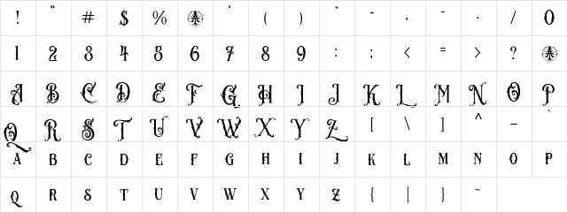 Arquitec Personal Use Only Regular  glyph index
