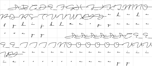 Jullianne Regular  glyph index