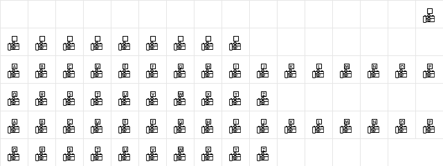 foto Flash Regular  glyph index