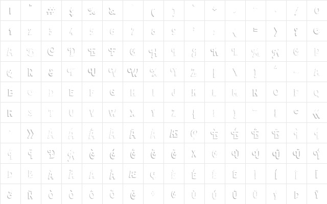Wincosin hatch  glyph index