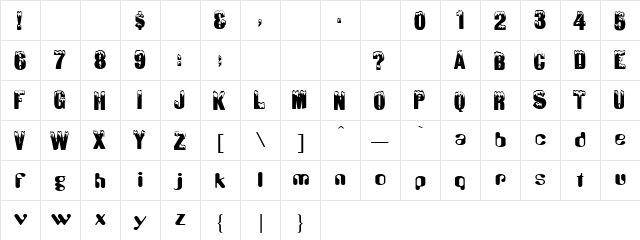 Minneapolis Regular Normal  glyph index