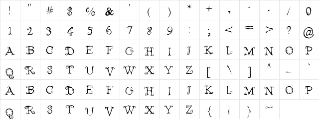 Fairies Wear Boots Fairies Wear Boots  glyph index