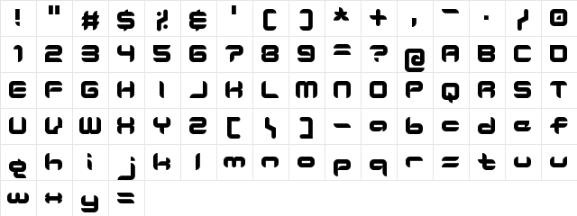 TYPICA Regular  glyph index