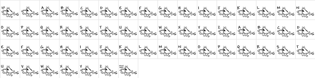 JLR Croaker Regular  glyph index