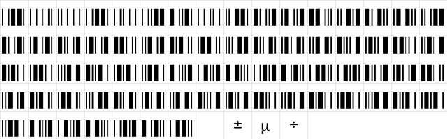 C39P12DlTt Normal  glyph index