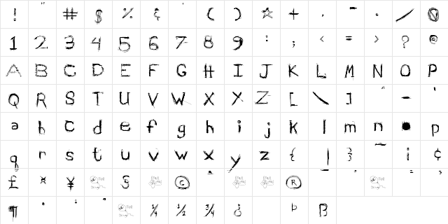 schizophrenia Queue Regular  glyph index