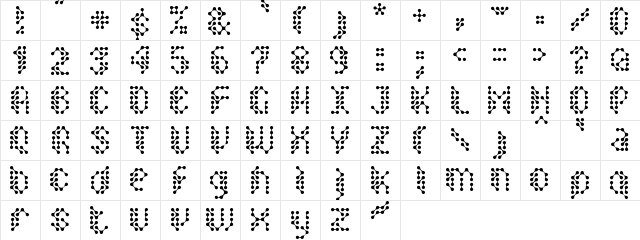 SirQuitry Regular  glyph index