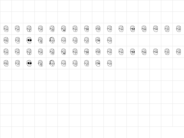 EL CUBANO Regular  glyph index