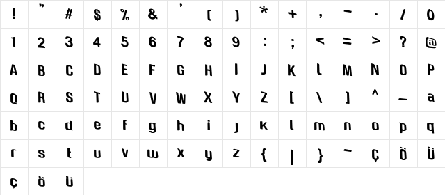 Genghis Khan Med Perspective Regular  glyph index