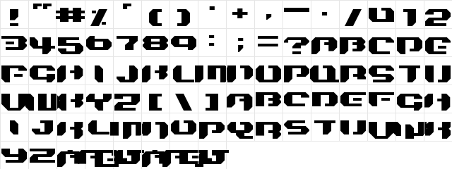 Bionic Kid Simple Regular  glyph index