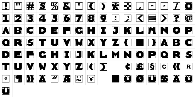 RememberScribbledTypes? Regular  glyph index