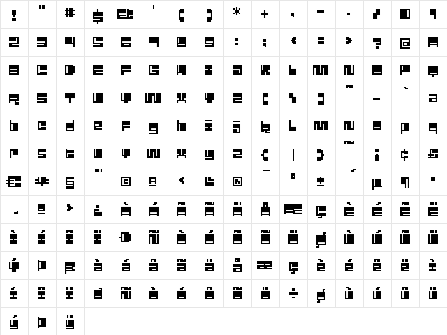 Mezcal-Regular Regular  glyph index