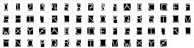 Pfvvbf7 inverted verybadfont7  glyph index