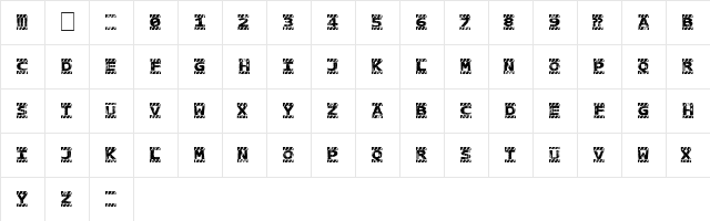 CAUTION Regular  glyph index
