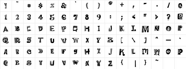 CK Yah Mon Regular  glyph index