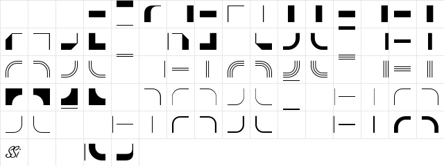 InFraction SSi Regular  glyph index