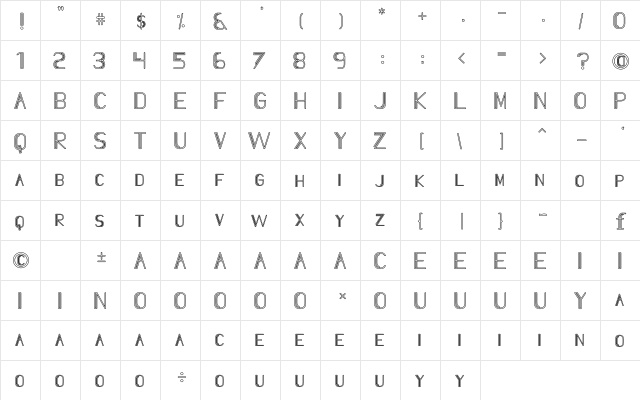 Slang Outfit Inline  glyph index