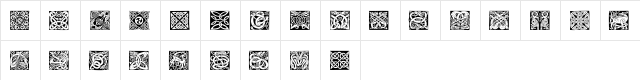 LM Celtic Squares Regular  glyph index