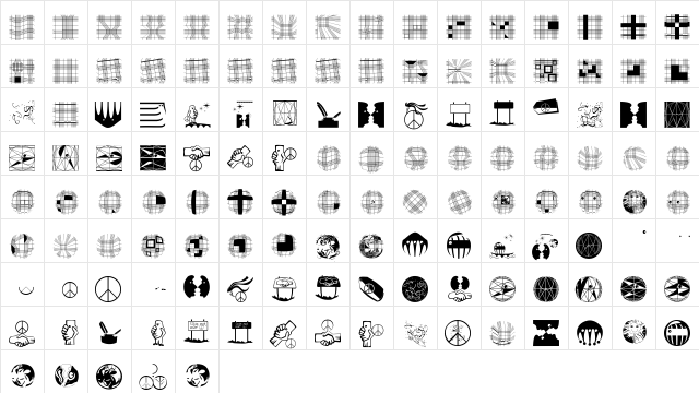 GeometricWanderlust Regular  glyph index