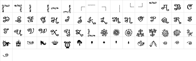 GreymantleExtras Regular  glyph index