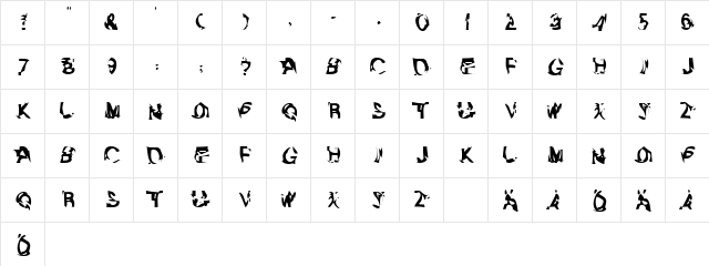 Flake Anfang  glyph index