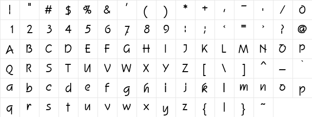 25 Regular  glyph index