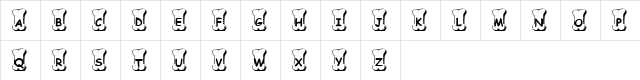 Summer's Doggie Bones Regular  glyph index