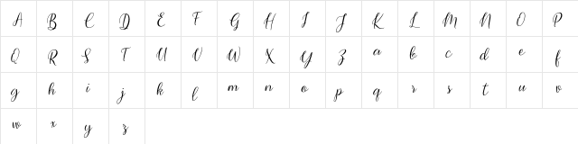 Bimfly Regular  glyph index