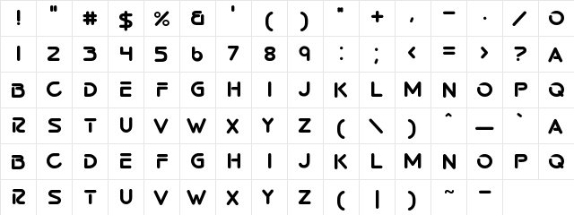 DressingForLess Beta Regular  glyph index