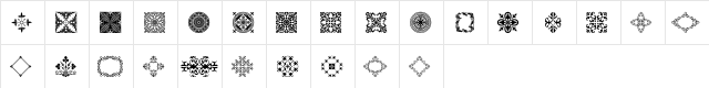 MedievalMotifTwo Regular  glyph index