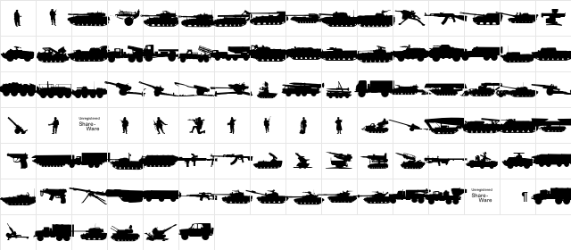 Soviet-Kit Generic  glyph index