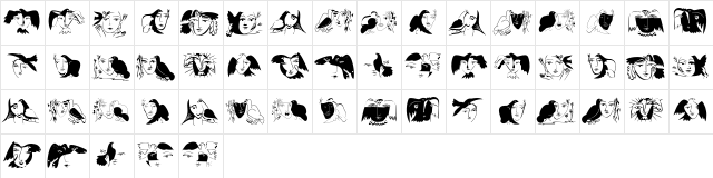 Pabloesque2005 Regular  glyph index