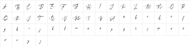 Bestiest Free Regular  glyph index