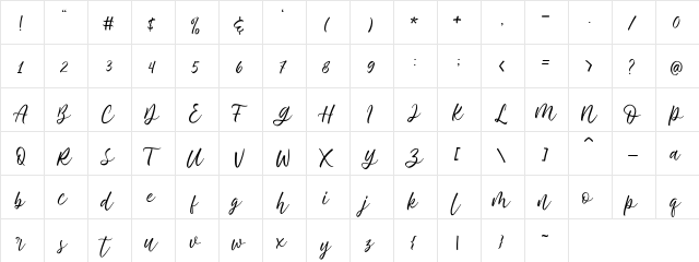de natura Regular  glyph index