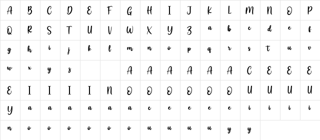 Good Butter Personal Use  glyph index