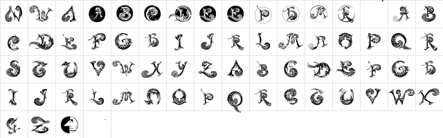 SchnoerkelCaps Regular  glyph index