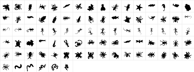 Ann Crawlers  glyph index