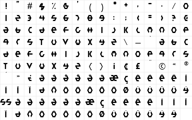 Plastic Bag Regular  glyph index