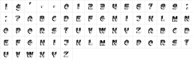 Bugbear Regular  glyph index