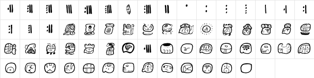 DaysCod Bold  glyph index